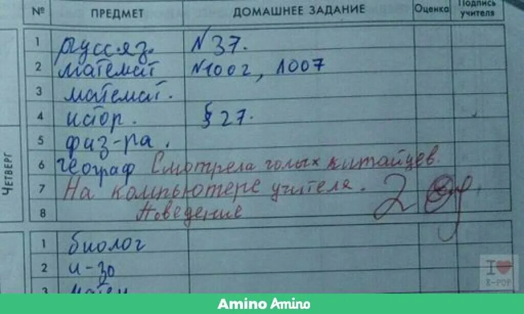 Оценивание домашней работы