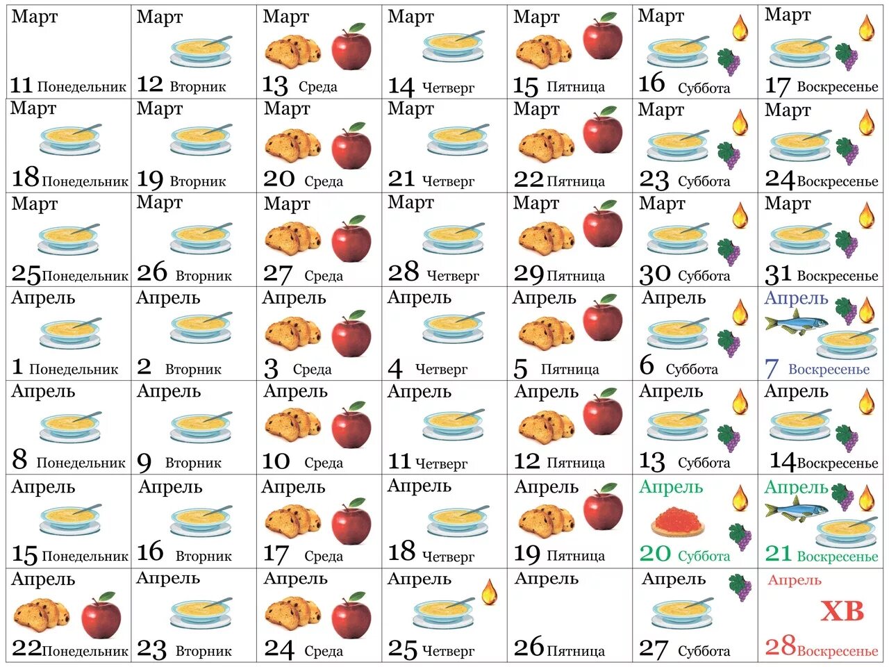 Первая постная неделя великого поста. Таблица Великого поста 2021. Великий пост питание по дням для мирян. Великий пост календарь питания для мирян. Великий пост меню по дням для мирян.