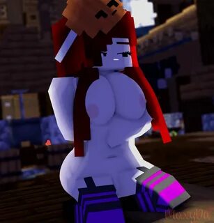 halloween, minecraft, 3d, mine-imator, tagme, 1girls, big breasts, bisexual...