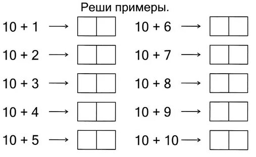 Разрядный состав чисел второго десятка. Десятичный состав двузначных чисел 1 класс. Разрядный состав двузначных чисел задания. Разрядный состав чисел карточки 2 класса.