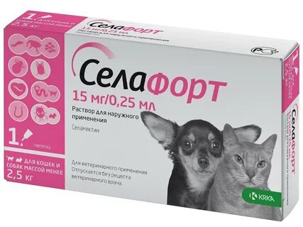 Селафорт для кошек капли до 2 5