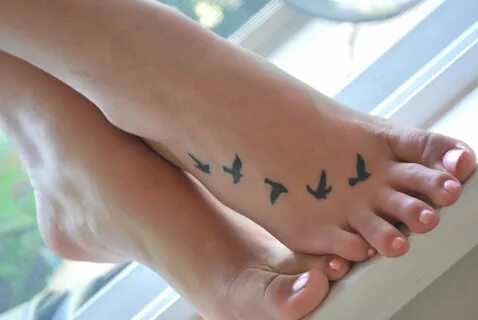 Bird tattoo foot