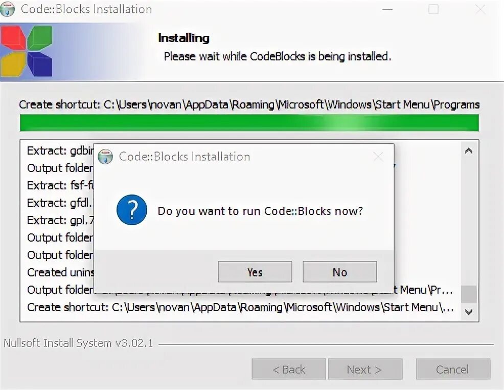 Сколько места на диске занимает программа code Blocks. Now blocks