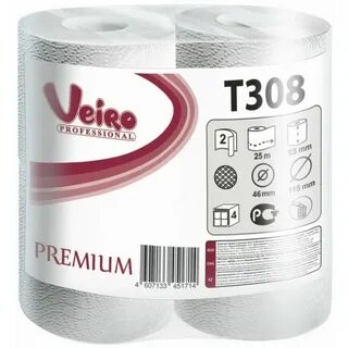 Бумага туалетная в рулонах veiro professional