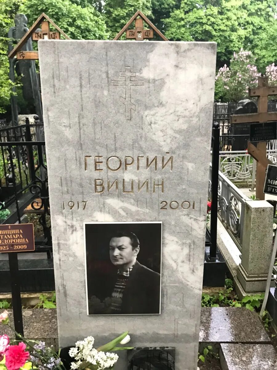 Могила вицина. Могила Георгия Вицина.