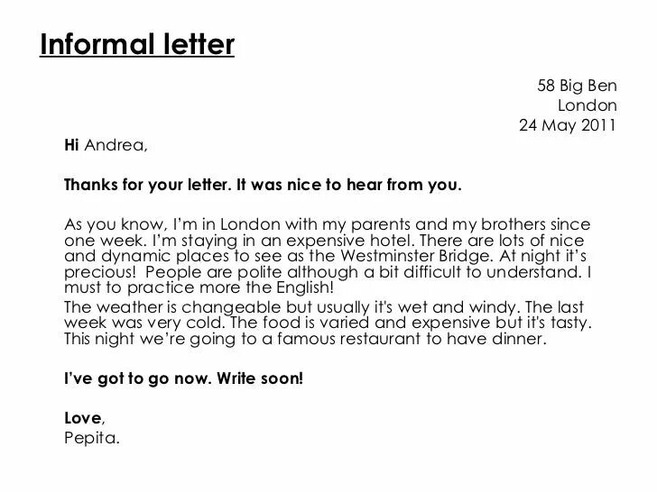 I a letter last week. Informal Letter example in English. Writing informal Letters in English. Письмо по английскому informal Letter. How to write informal Letter in English.