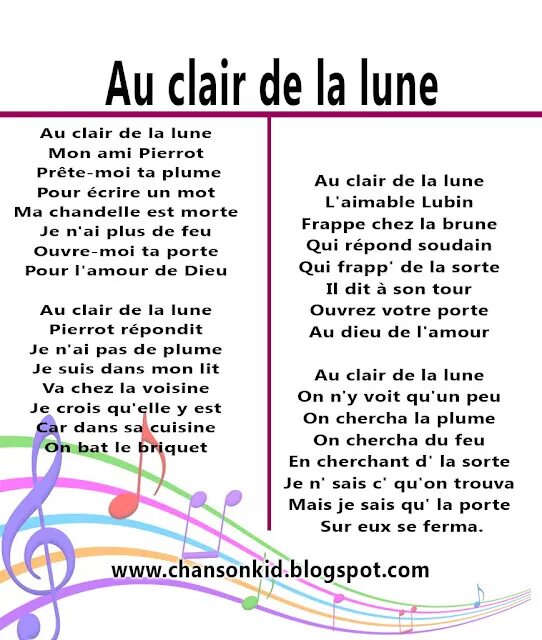 Au clair de lune