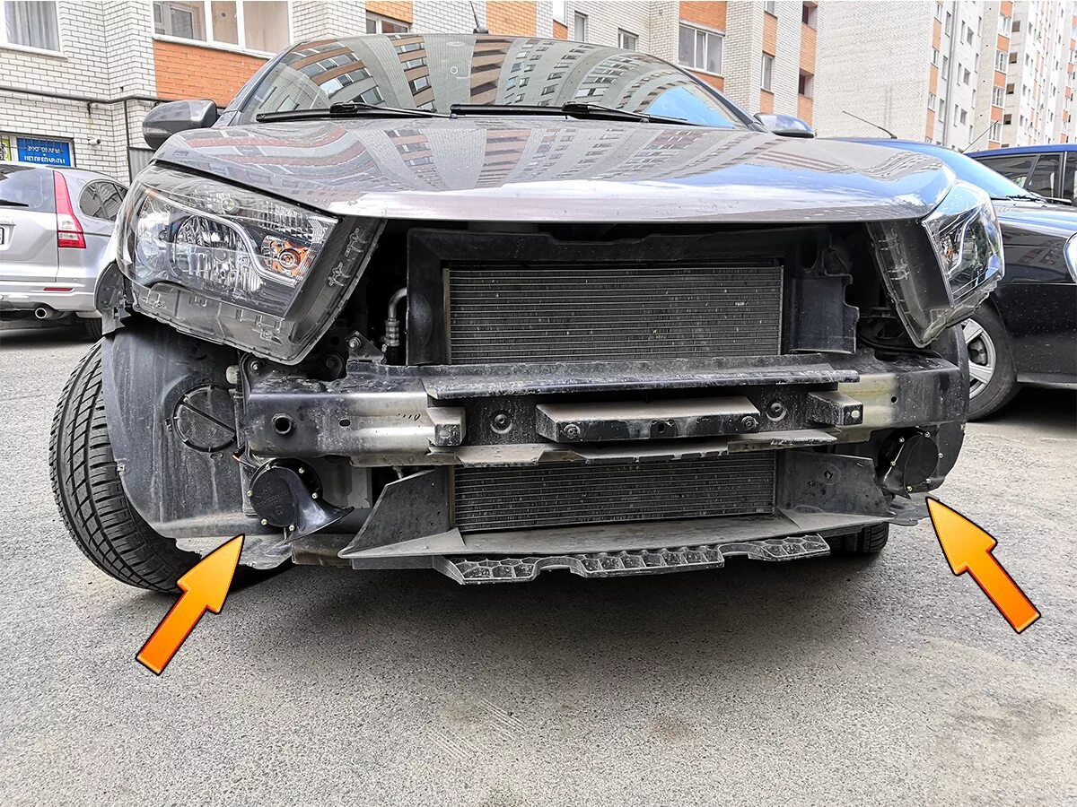 Что находится под передним бампером. Что находится под передним бампером