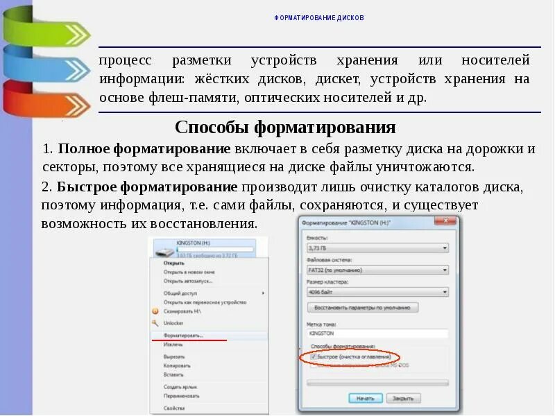 Как восстановить отформатированный жесткий. Форматирование диска. Способы форматирования диска. Форматирование жесткого диска. Что такое процесс форматирования.