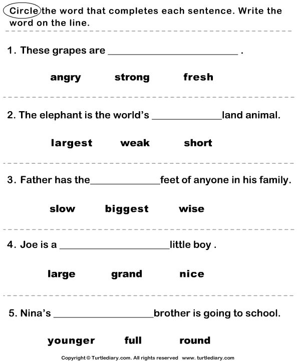 Sentences with little. Complete the sentences Worksheets. Complete the sentences for Kids. Word order in English for Kids. Worksheets on sentence structure.