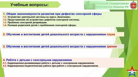 Развитие сенсорной сферы