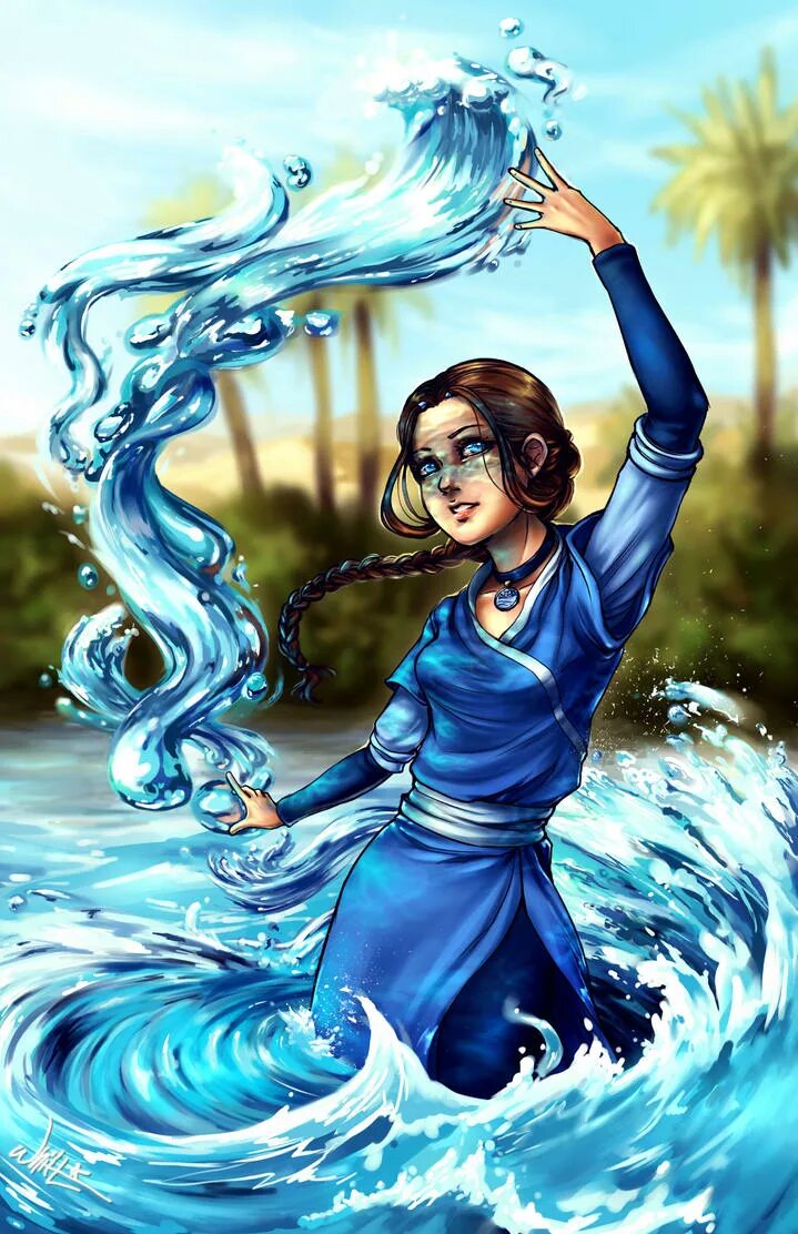 Как стать сила воды. Аватар аанг стихия воды Катара. Аватар аанг магия воды.