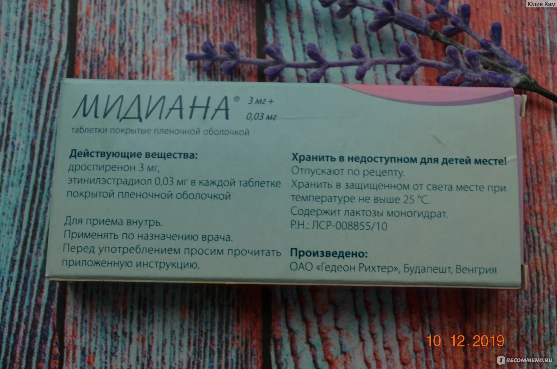 Мидиана месячные. Мидиана месячные