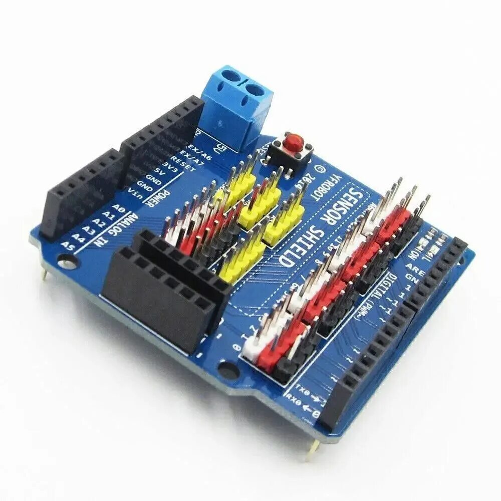 Sensor Shield v5.0 для Arduino uno. Плата расширения v5 (uno sensor Shield v5). YFROBOT sensor Shield. Sensor Shield Expansion Board.