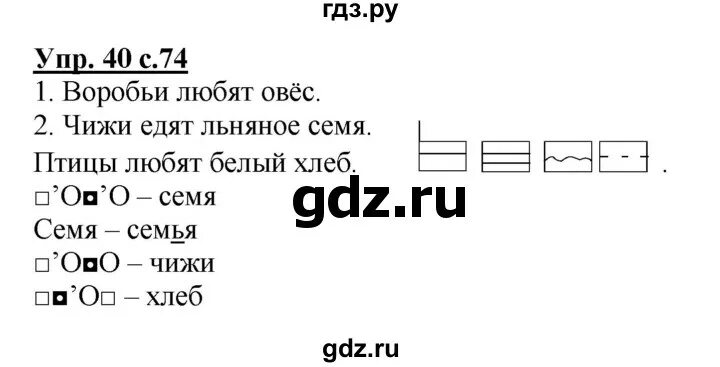 Математика 2 класс страница 69 упражнение 40. Русский язык 1 класс страница 128 упражнение 12.