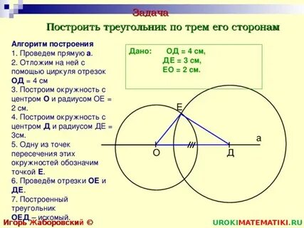 Задачи на построение треугольника по трем элементам 7 класс презентация