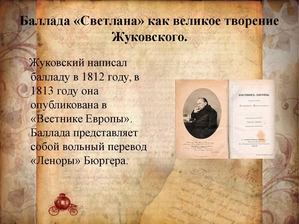 Жуковский написал произведение. Литературная Баллада это. Баллада презентация. Жуковский в. "баллады".