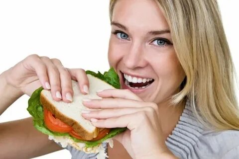 I eat a sandwich