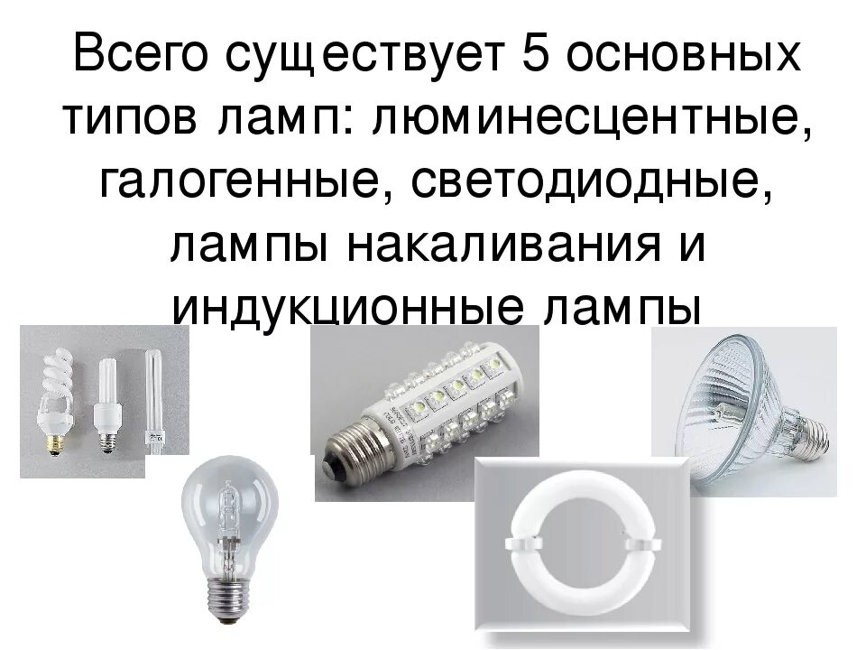 Какие устройства относятся к осветительным