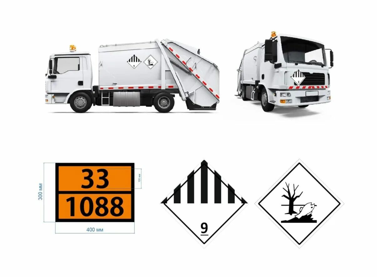 4 класс опасных грузов. Мусоровоз маркировка ДОПОГ. Знак перевозка отходов. Таблички для транспортировки отходов на мусоровозе. Знаки на транспорт перевозящий отходы.