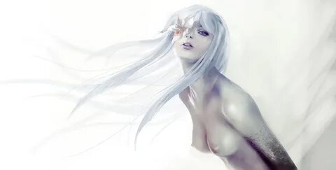drag-on_dragoon nyarko purple_eyes white white_hair zero(drag-on_dragoon) .