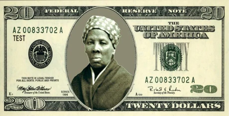 Гарриет Табмен на 20 долларах. 20 Долларов США. 20 Долларовая купюра. Новая 20 долларовая купюра США.