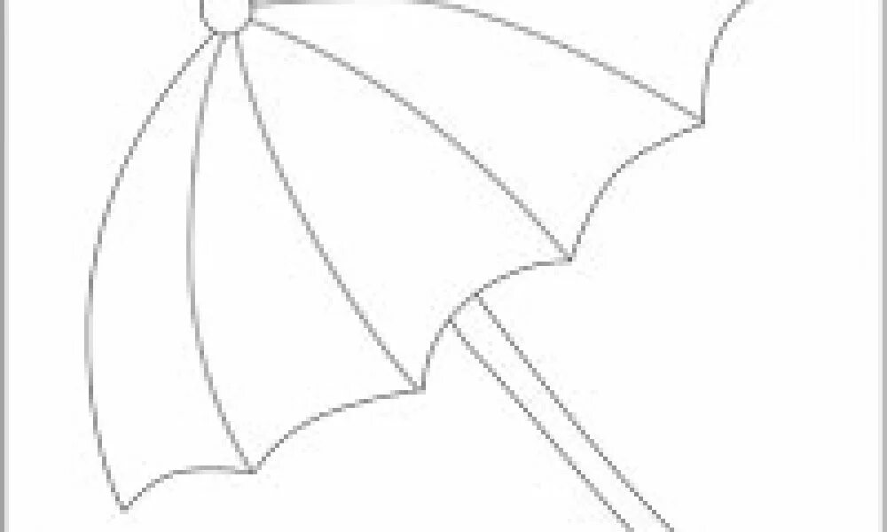 Шаблоны зонтиков для вырезания Umbrella , Umbrella Outline transparent background PNG clipart Clip Art Librar