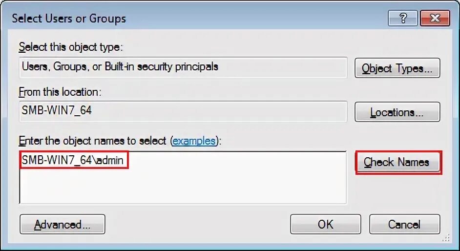 User selector
