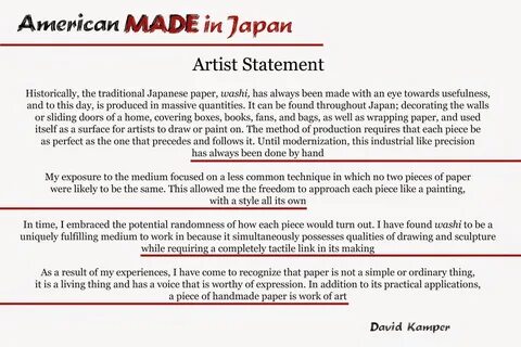 Artist's statement