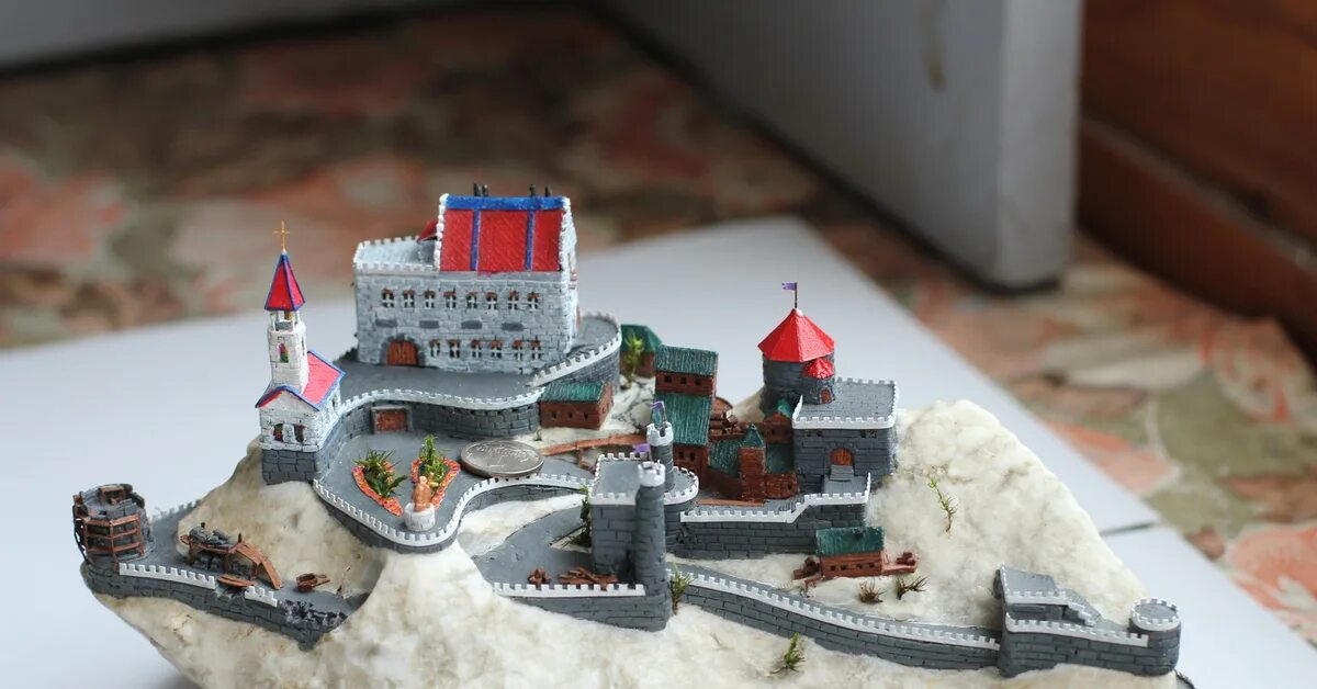 Миниатюрные замки. Замок миниатюра. Castle craft гномы. Диорама штурм замка шато де куси. Террейн дом средневековья.