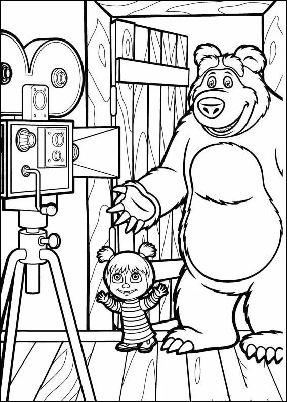 Раскраска маша и медведь распечатать 99 Disegni di Masha e Orso da Colorare Colouring pages, Coloring pages for kids,
