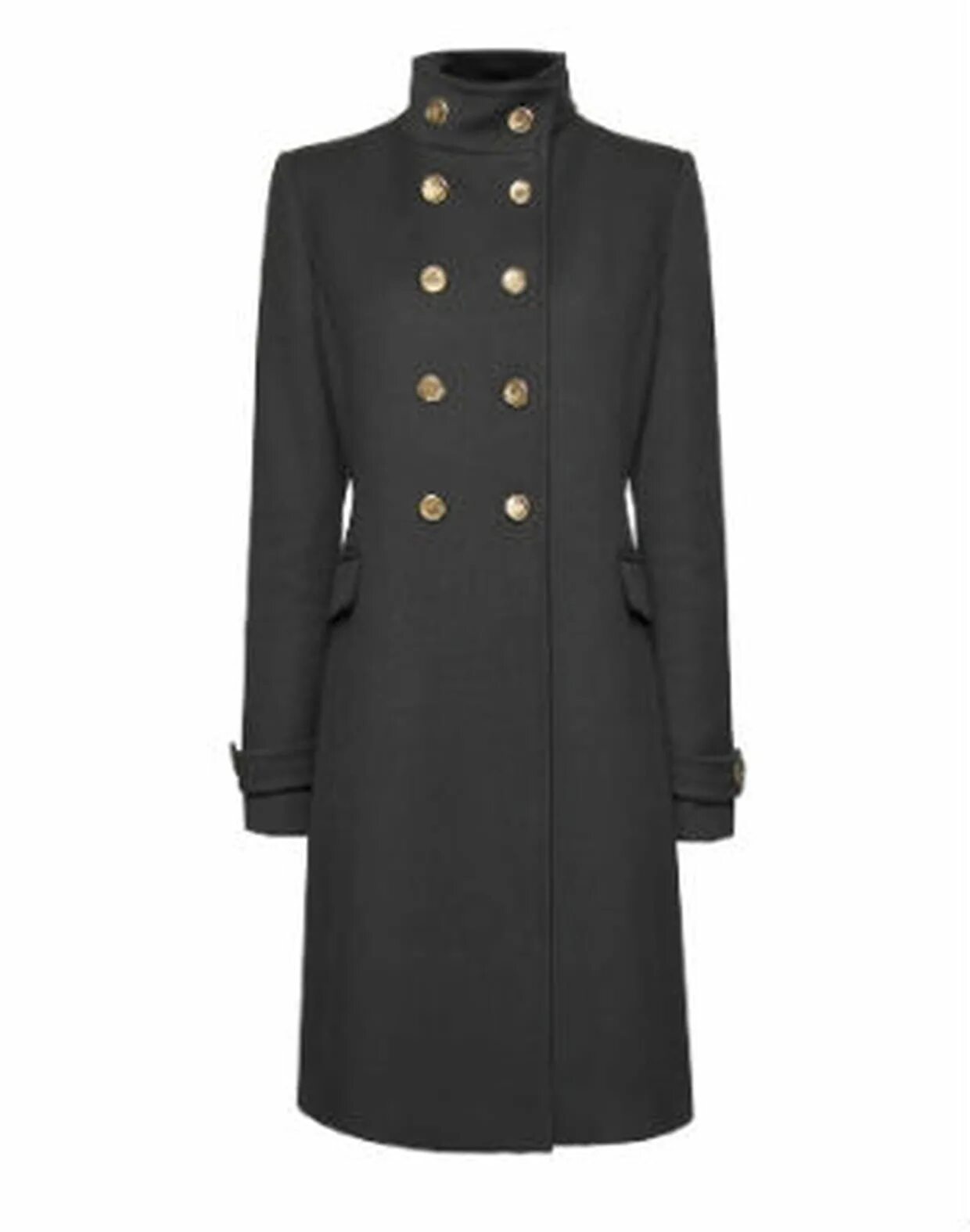 Широкие манжеты на рукавах. Pompa 11098657 пальто. Воротник стойка. Пальто женское pompa. Меховые манжеты.