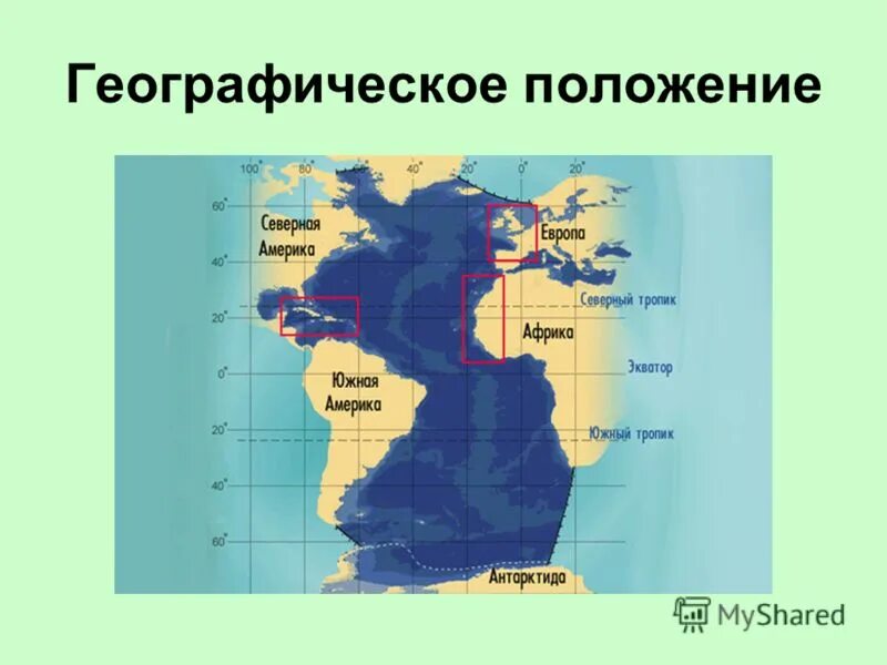 Площадь бассейнов рек атлантического океана. Географическое положение Атлантического океана. Географическое расположение Атлантического океана. Расположение Атлантического океана. Схема Атлантического океана.