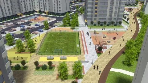 Благоустройство жилой микрорайон территория