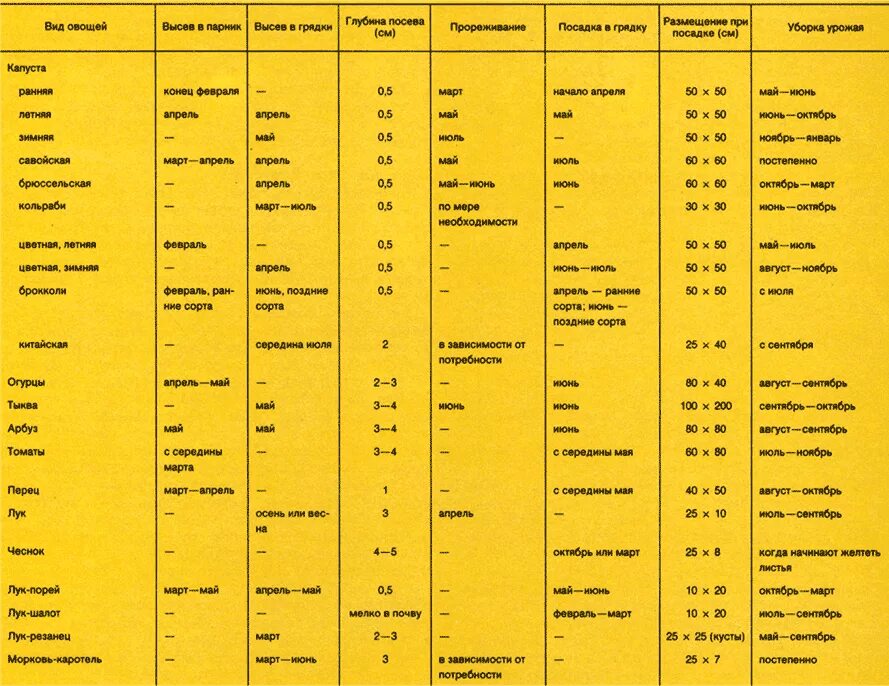 Глубина заделки семян огурца. Схема посадки овощей в открытый грунт. Таблица расстояний посадки овощей.