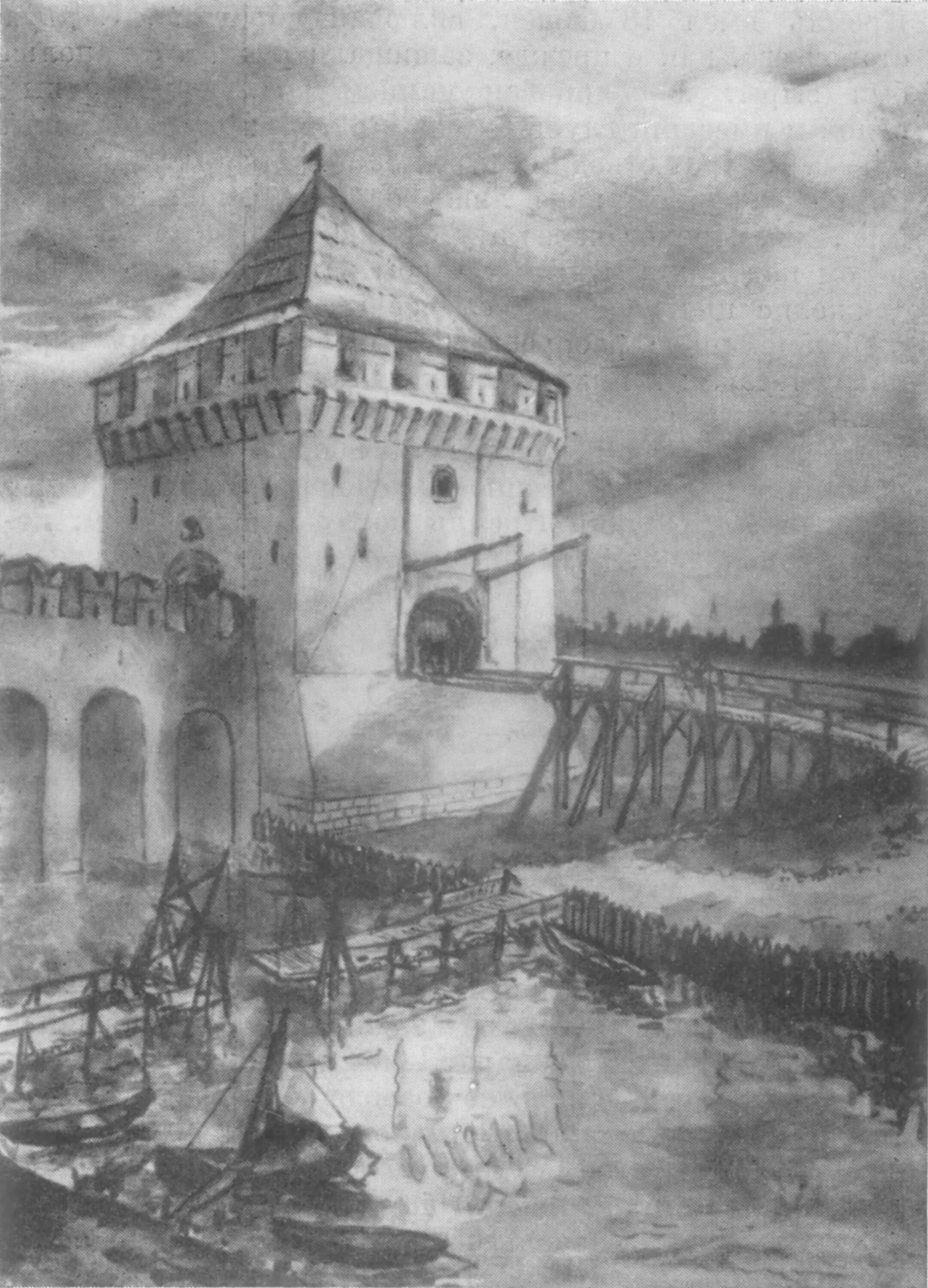 Семиверхая башня васнецов. Китайгородская стена в москве 16 век. Гремячая башня псков васнецов. Васнецов башня. Кутафья башня 18 век.