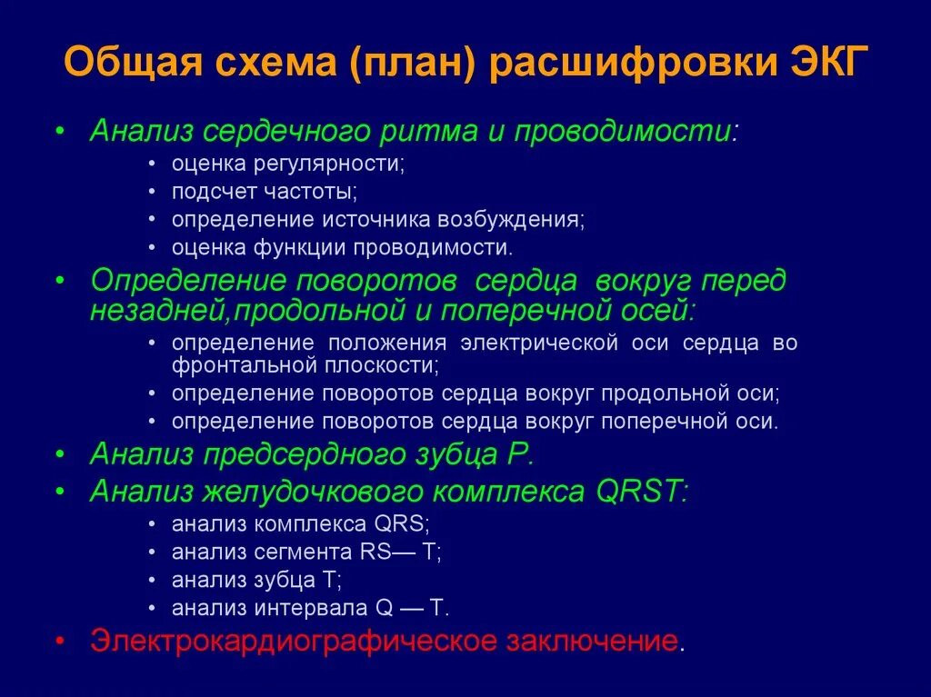 Анализ ЭКГ алгоритм. Общая схема расшифровки ЭКГ. Алгоритм анализа ЭКГ пропедевтика. Алгоритм расшифровки ЭКГ. Соп экг