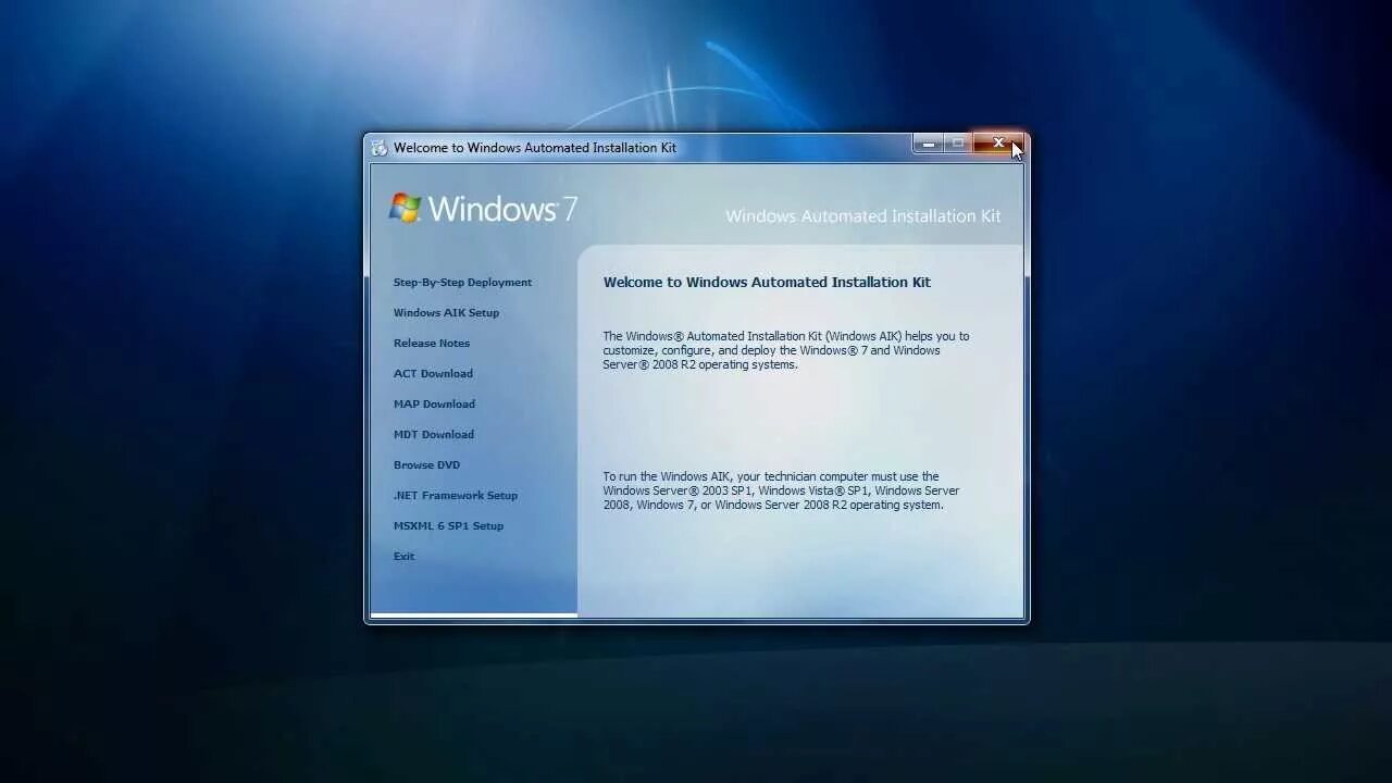 Windows® (Aik). Windows automated installation Kit. Windows® (Aik) для Windows® 7. Автоматизировать Windows 7.
