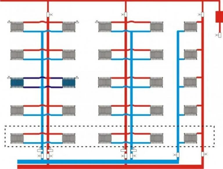 Замена отопления в многоквартирном доме. Схемы разводки систем отопления в многоквартирном доме. Схема разводки системы отопления в МКД. Схема разводки системы отопления в многоэтажном доме. Однотрубная система отопления в многоэтажном доме схема.