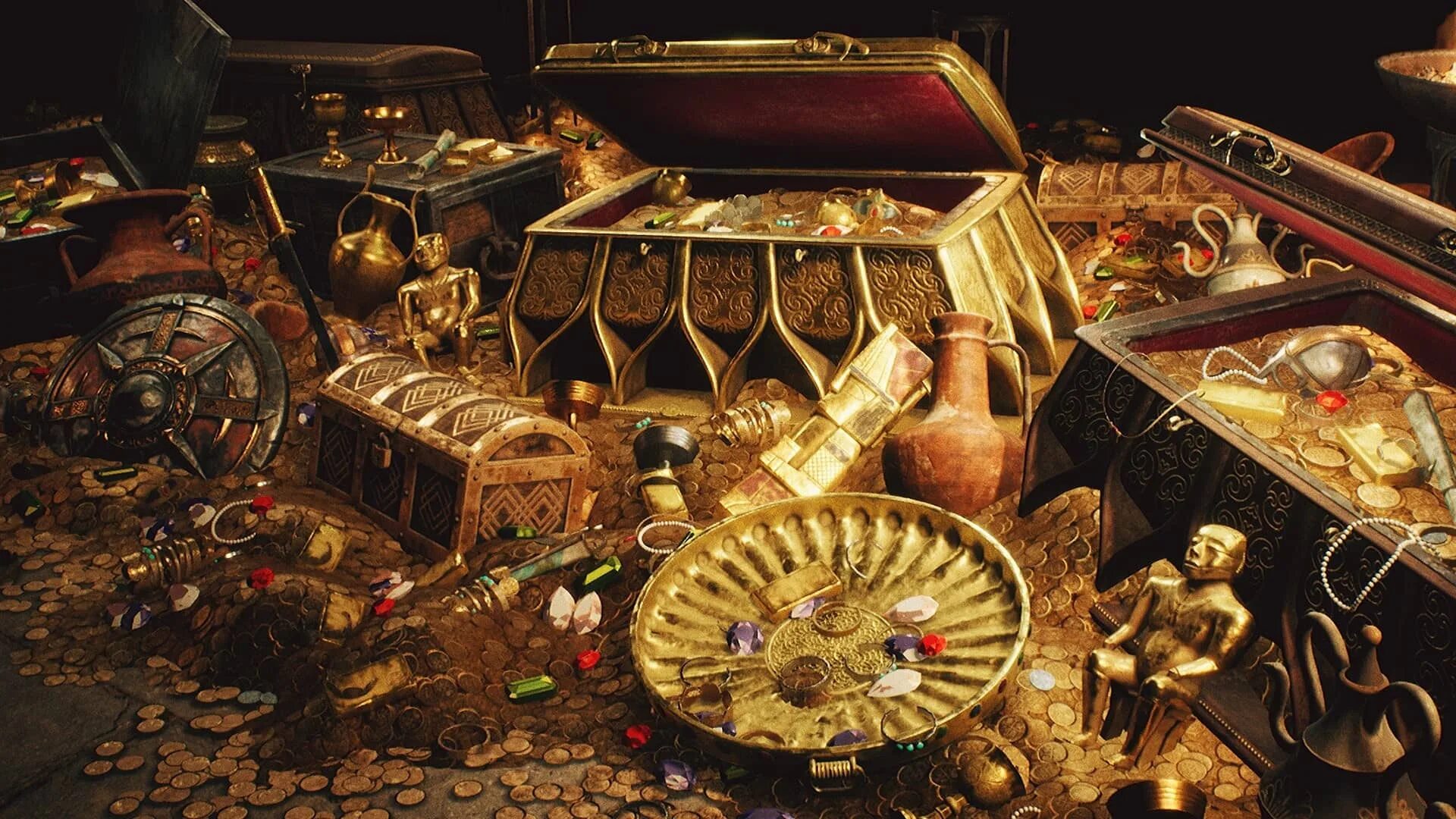 T treasure. Затонувшие сокровища «Витте Лиува». Сундук с драгоценностями.