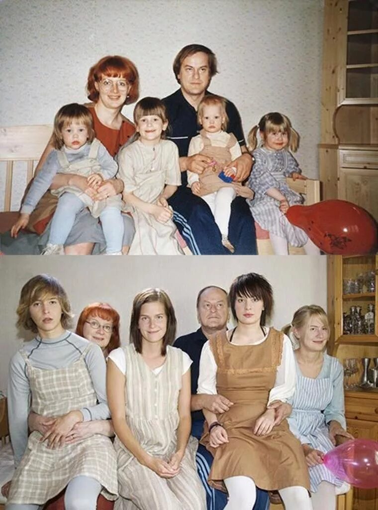 Спустя годы таня. Семейное фото. Семейные снимки в детстве и сейчас. Семейные фотосессии спустя года. Семья раньше.