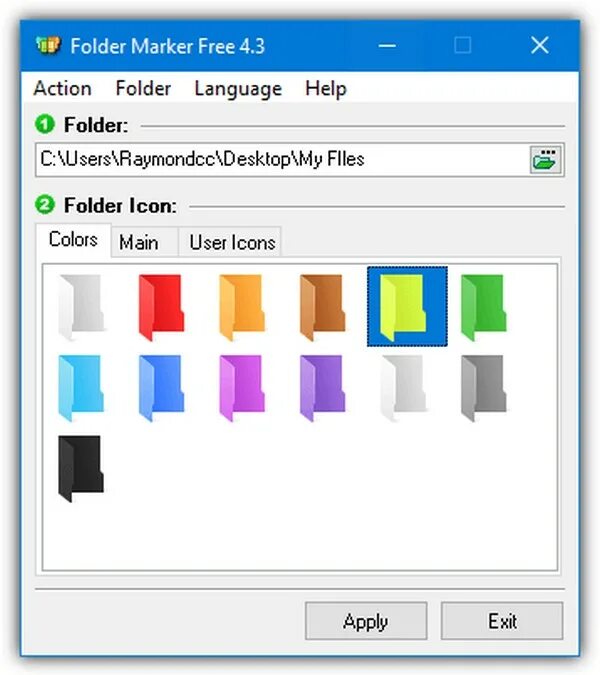 Set folder. Как изменить цвет в модели custom library. rainbow folders.