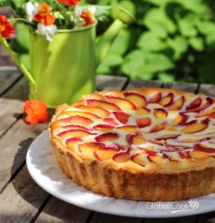 Peach Custard Tart Recipe Tart recipes, Peach tart, Custard tarts recipe