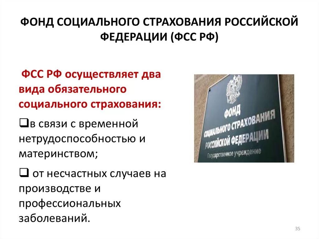 Средства социального страхования в рф. Фонд социального страхования Российской Федерации. Фонд обязательного социального страхования. Фонды обязательного социального страхования в РФ. Основы социального страхования в РФ.