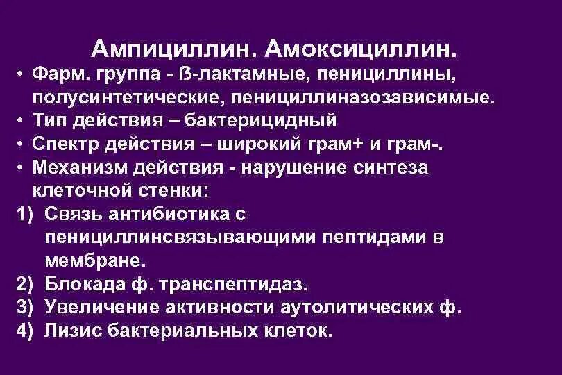 Ампициллин группа антибиотиков