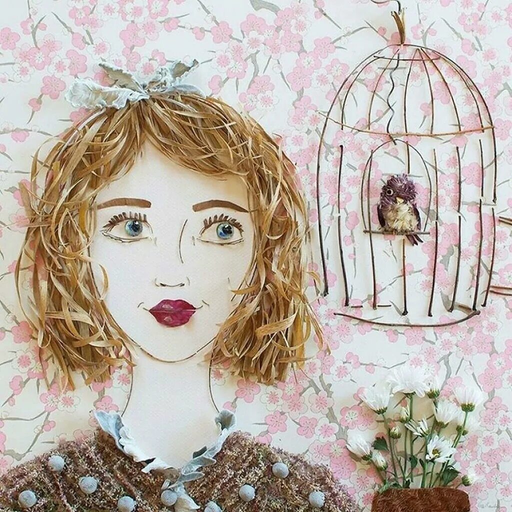 Картины из вторсырья. Портрет мамы необычный. Флористические портреты вики роулинс. Портрет мамы 3 класс. Портреты из листьев vicki rawlins.