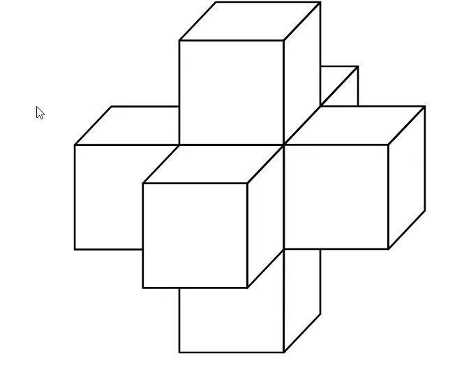 Куба со стороной. Пространственный крест. Площадь пространственного Креста. Пространственный крест состоящий из семи кубов. Куб со стороной крест.