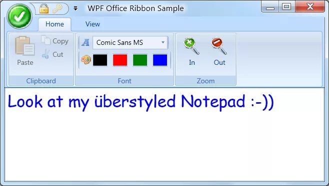 WPF. Ribbon menu WPF. WPF Office. WPF картинка.