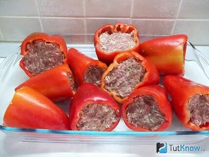 Красный перец с мясом