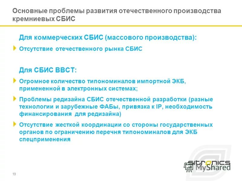 Развитие отечественного производства. Проблемы производства кремния. ЭКБ отечественного производства не применяется письмо.